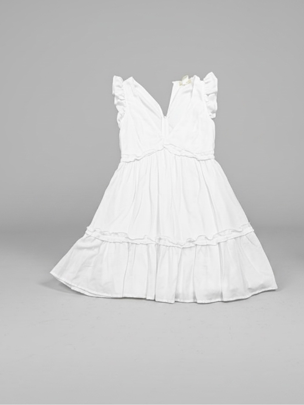 Altard State White Ruffle Tiered Dress